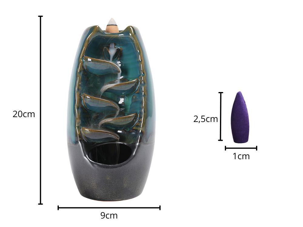 Aromātiska keramikas kamīna ūdenskrituma vīraka aromterapija + 10 daktis