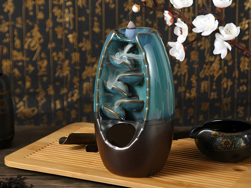 Aromātiska keramikas kamīna ūdenskrituma vīraka aromterapija + 10 daktis