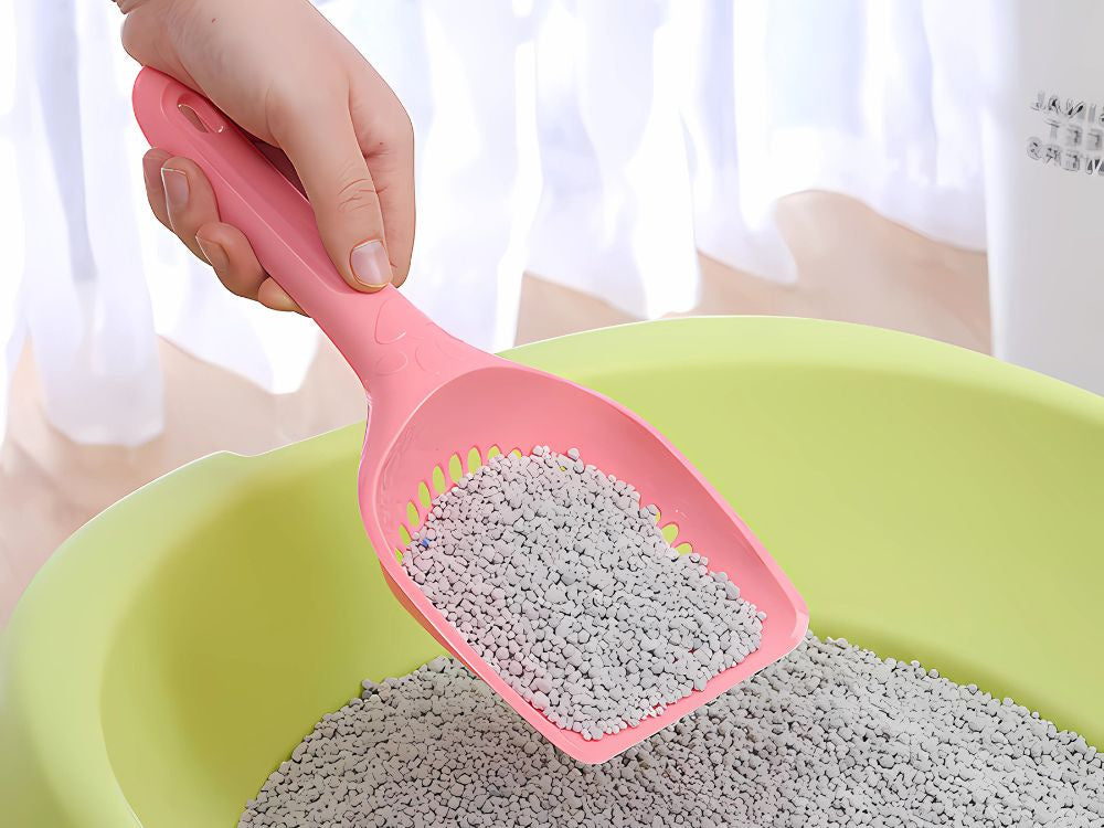 Kaķu pakaišu kausiņa liela, izturīga plastmasas pakaišu kausiņa