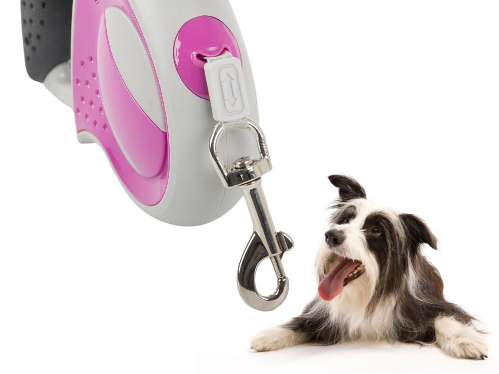 Automātiska pavada 5 m gara sunim līdz 20 kg ar spēcīgu un garu slēdzeni