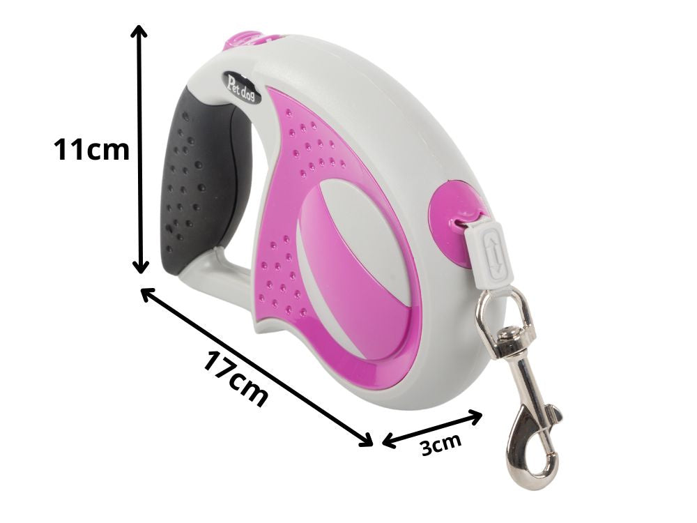 Automātiska pavada 5 m gara sunim līdz 20 kg ar spēcīgu un garu slēdzeni