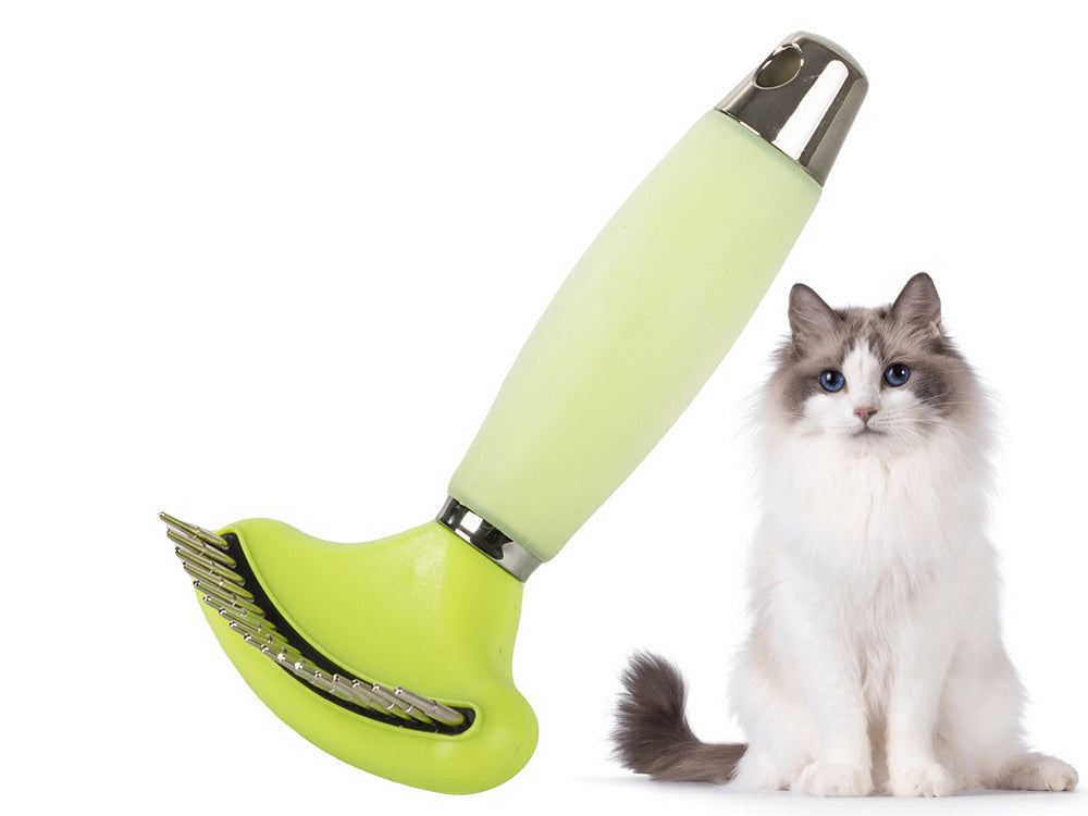 Trimmera ķemmes divpusēja birste noņem īsus matiņus, garus matiņus, suņus un kaķus