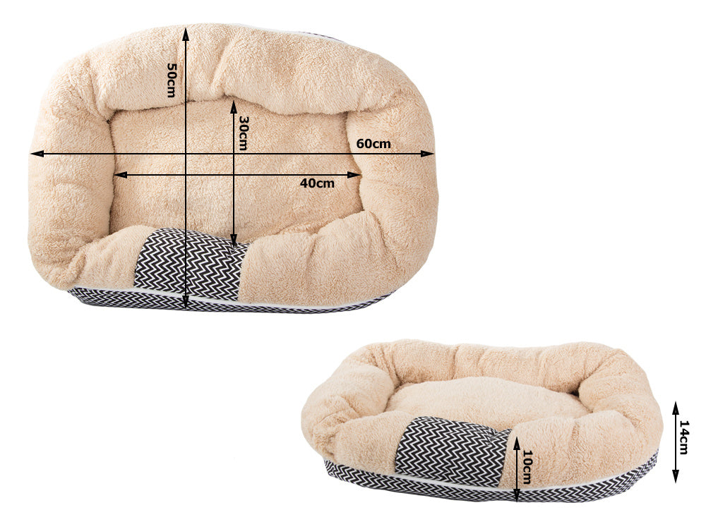 Plīša suņu rotaļu gulta, mīksta spilvena dīvāna gultasveļa, pūkaina