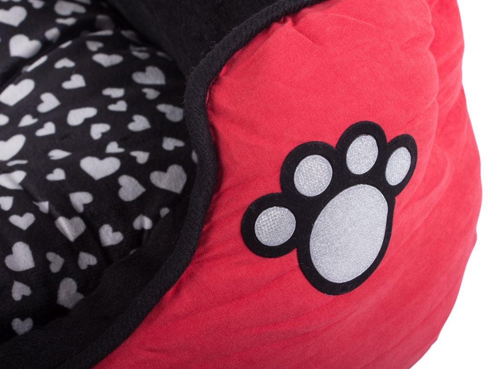 Plīša suņu gulta ar izvelkamu spilvenu, mīkstu un ērtu