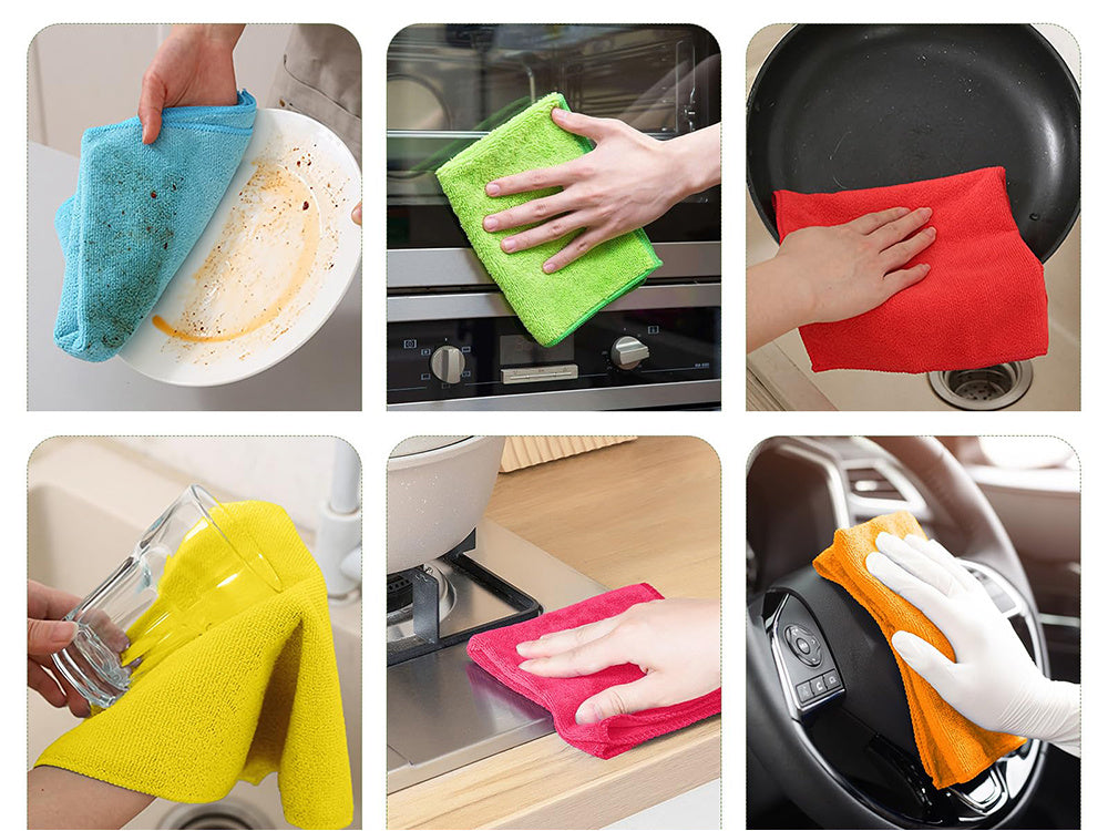 Mikrošķiedras lupatiņu komplekts, 6 lupatiņas