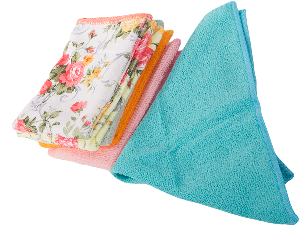 Mikrošķiedras lupatiņu komplekts, 6 lupatiņas