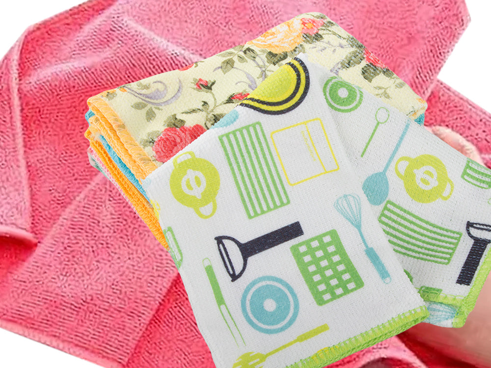 Mikrošķiedras lupatiņu komplekts, 6 lupatiņas