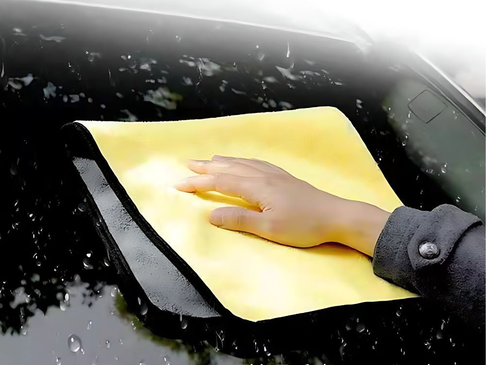 Mikrošķiedras lupatiņas automašīnas logu mikrošķiedras lupatiņu komplekts (3 gab.)