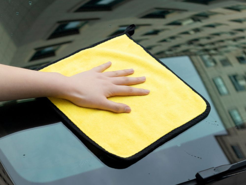 Mikrošķiedras lupatiņas automašīnas logu mikrošķiedras lupatiņu komplekts (3 gab.)