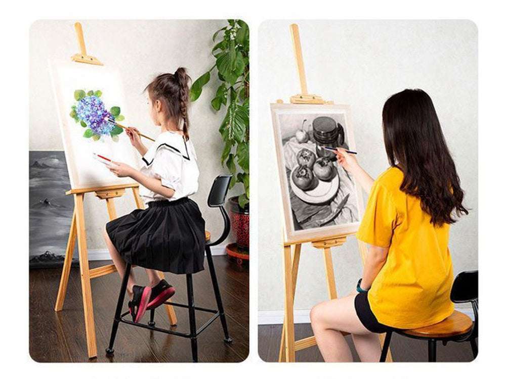 Liels koka gleznošanas molberts āra lietošanai bērniem un pieaugušajiem