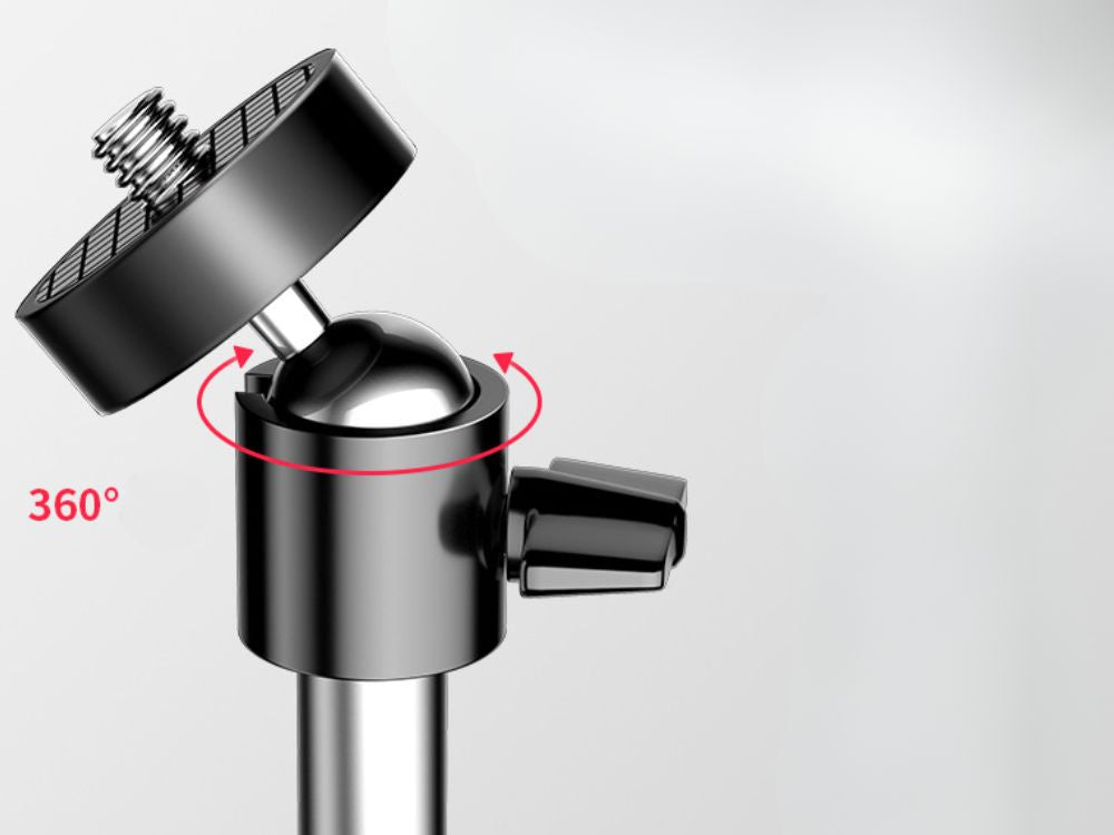 LED gredzenveida gaismeklis + telefona turētājs + statīvs 100 cm 3 abažūri