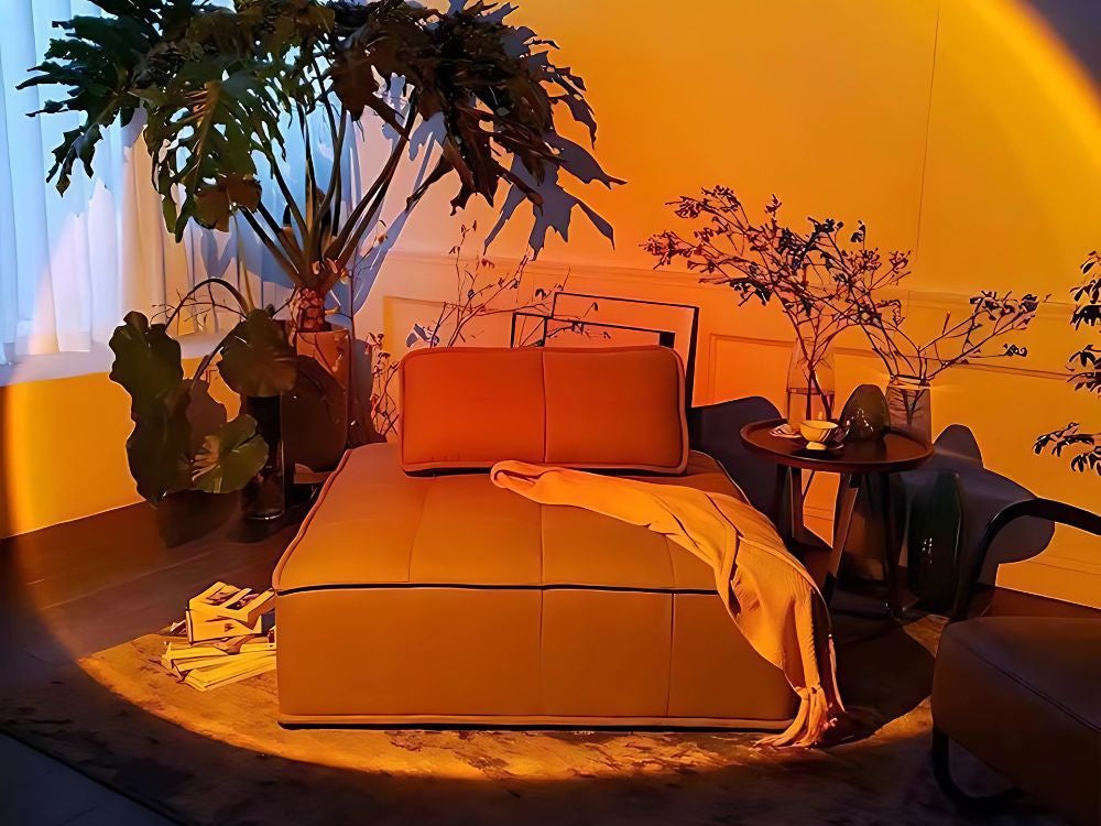 Projektora lampa saulrieta/saulēlēkta imitācija LED RGB USB + tālvadības pults