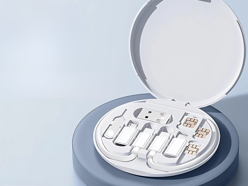 5 vienā adapteru komplekts USB-C, micro USB, A tipa tālrunim maciņā