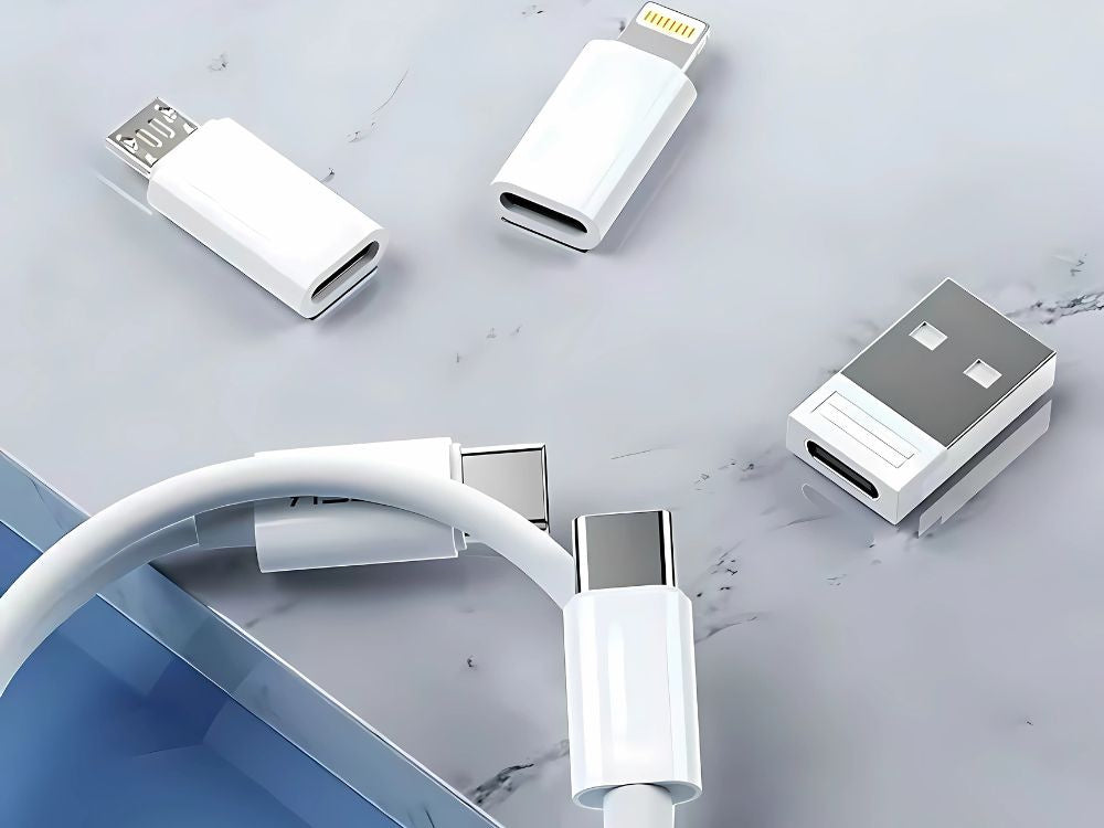 5 vienā adapteru komplekts USB-C, micro USB, A tipa tālrunim maciņā