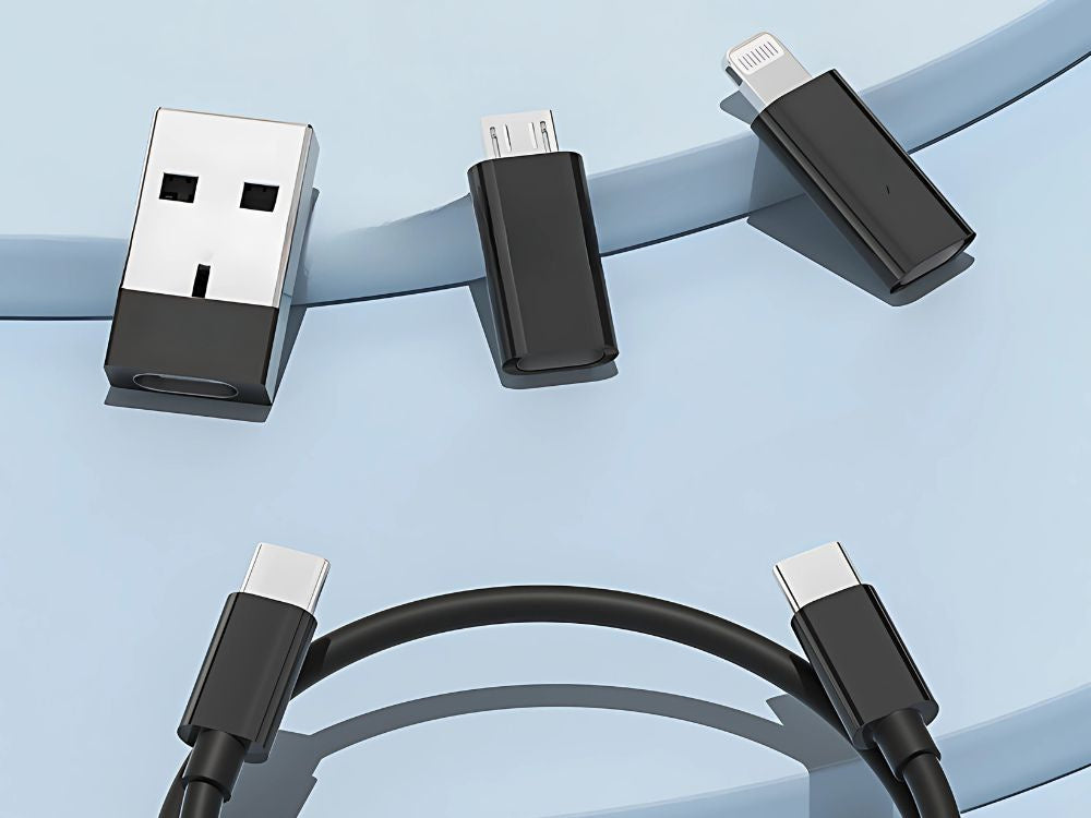 5 vienā adapteru komplekts USB-C, micro USB, A tipa tālrunim maciņā