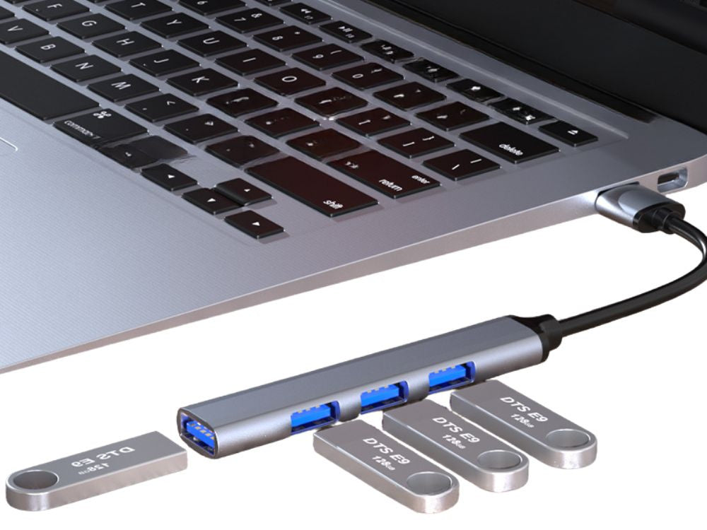 USB 3.0 5Gb/s sadalītāja centrmezgla adaptera stacija 4x USB 3.0 porti