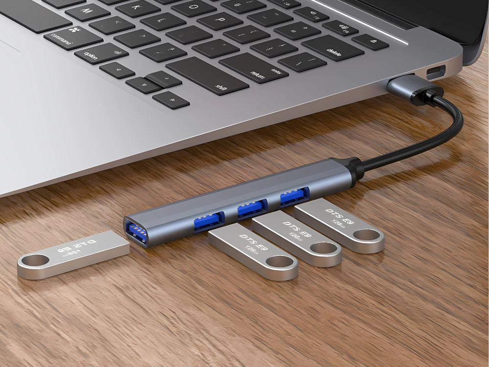 USB 3.0 5Gb/s sadalītāja centrmezgla adaptera stacija 4x USB 3.0 porti