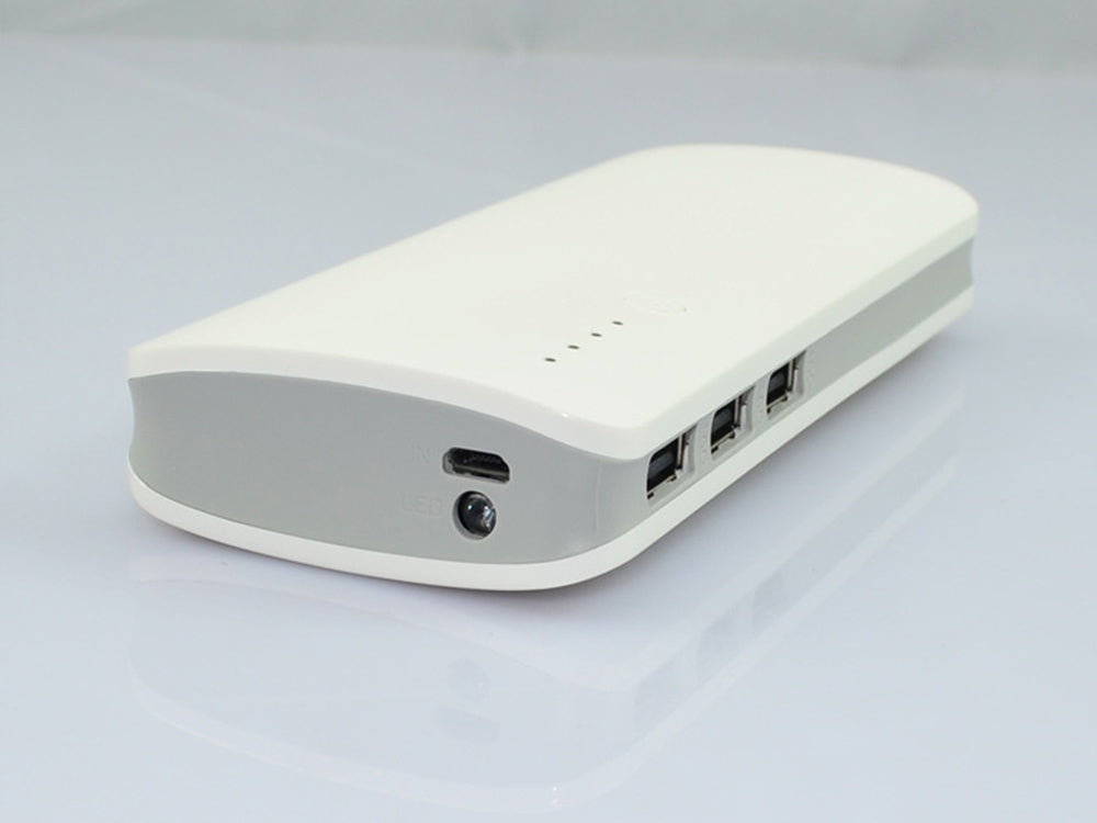 Powerbank 10000mAh 3x USB microUSB 2.1a pārnēsājamais akumulators ar LED lukturīti, jaudīgs un ātrs