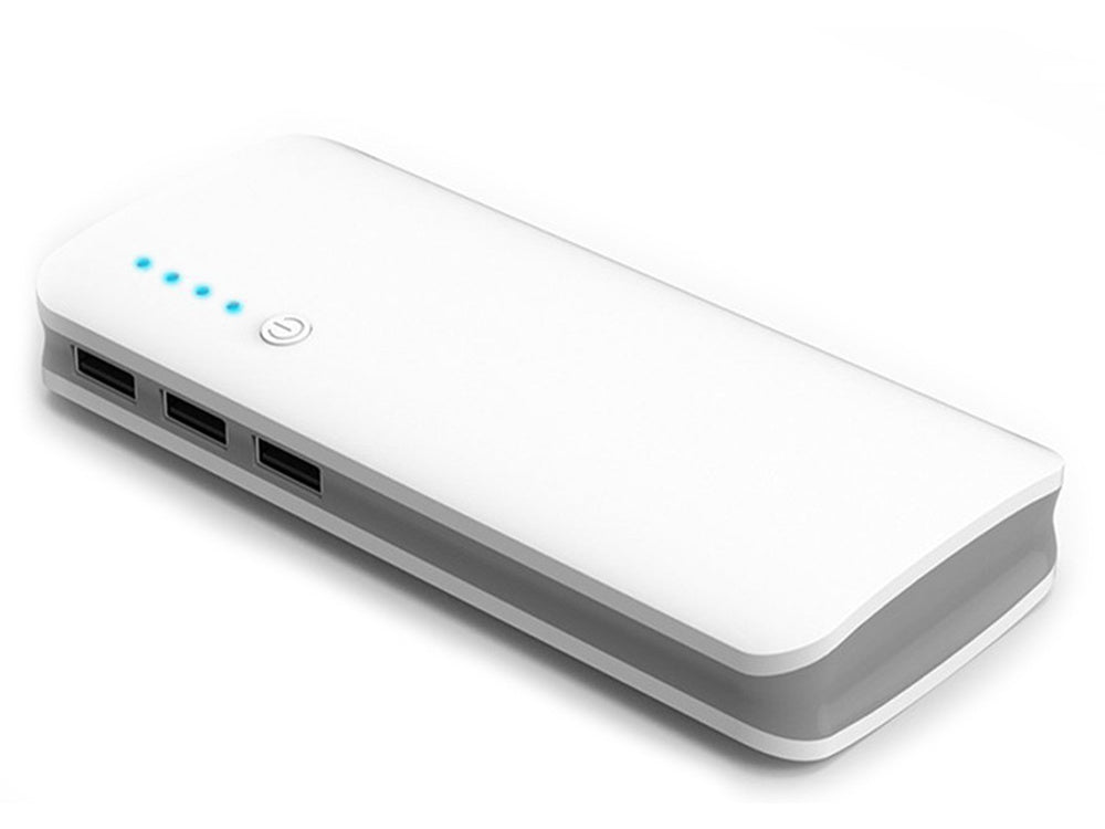 Powerbank 10000mAh 3x USB microUSB 2.1a pārnēsājamais akumulators ar LED lukturīti, jaudīgs un ātrs