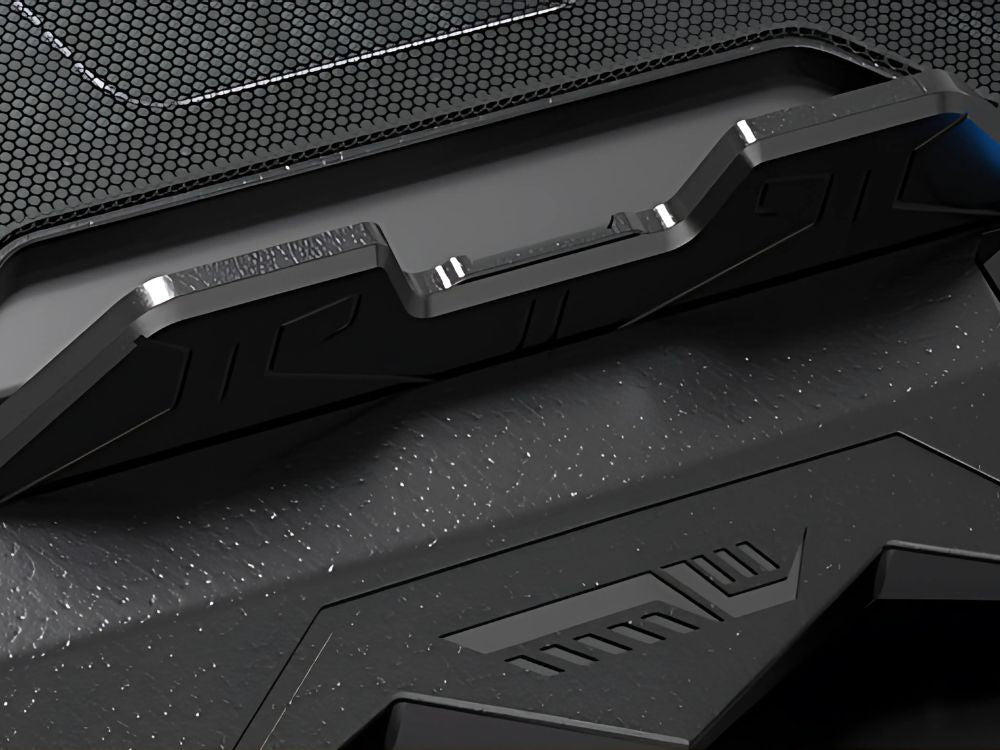 Klēpjdatora dzesēšanas paliktnis ar regulējamu LED apgaismojumu un USB portu