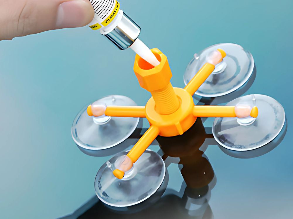 Vējstikla remonta komplekts, šķembu plaisāšana, stikla līme