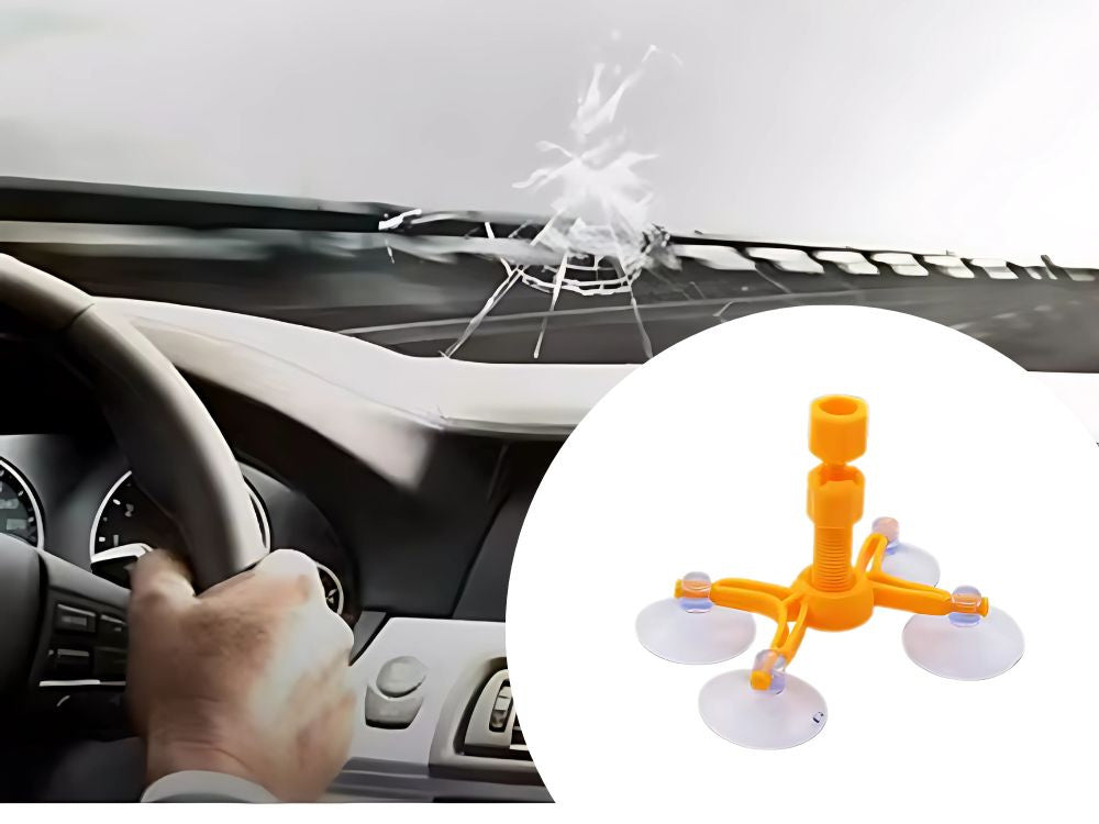 Vējstikla remonta komplekts, šķembu plaisāšana, stikla līme