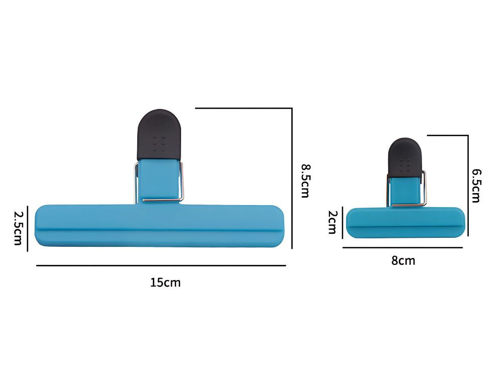 Pārtikas iepakojuma maisiņu skavu komplekts, 6 gab. krāsains