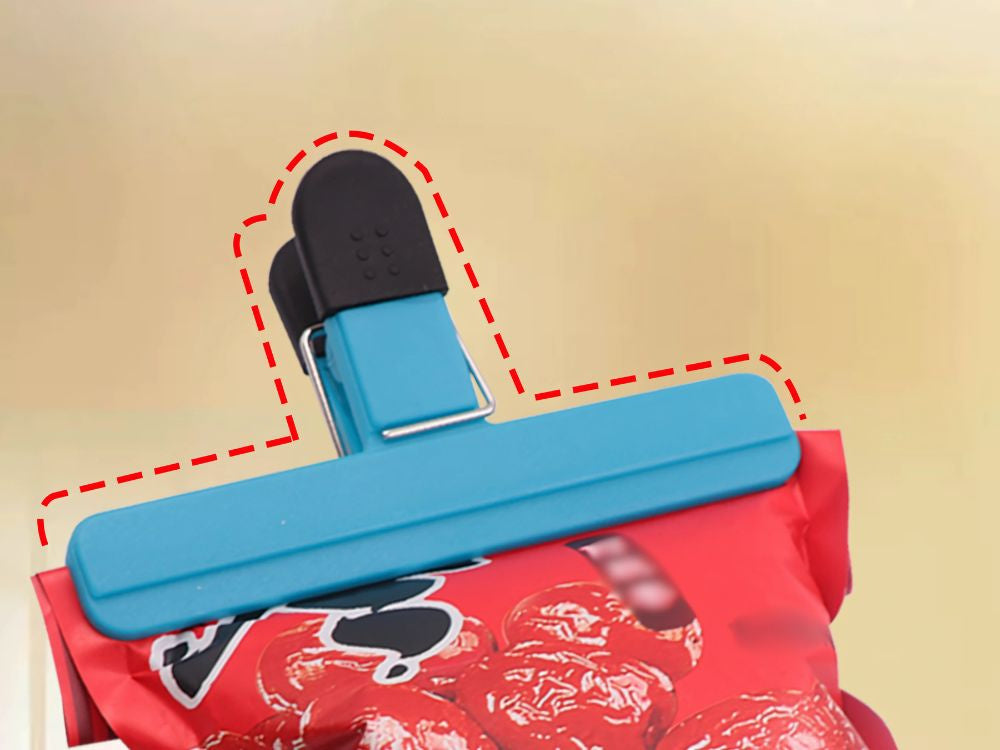 Pārtikas iepakojuma maisiņu skavu komplekts, 6 gab. krāsains