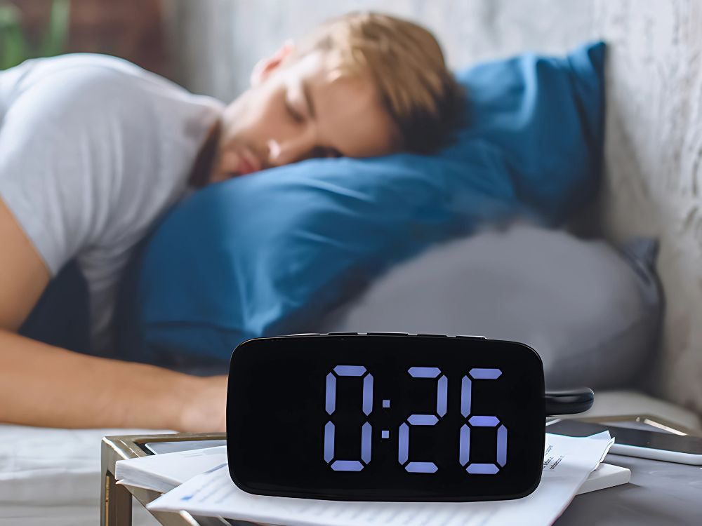 Elektronisks modinātājs ar vibrācijas spilventiņu, LED digitālais tīkla trauksmes signāls