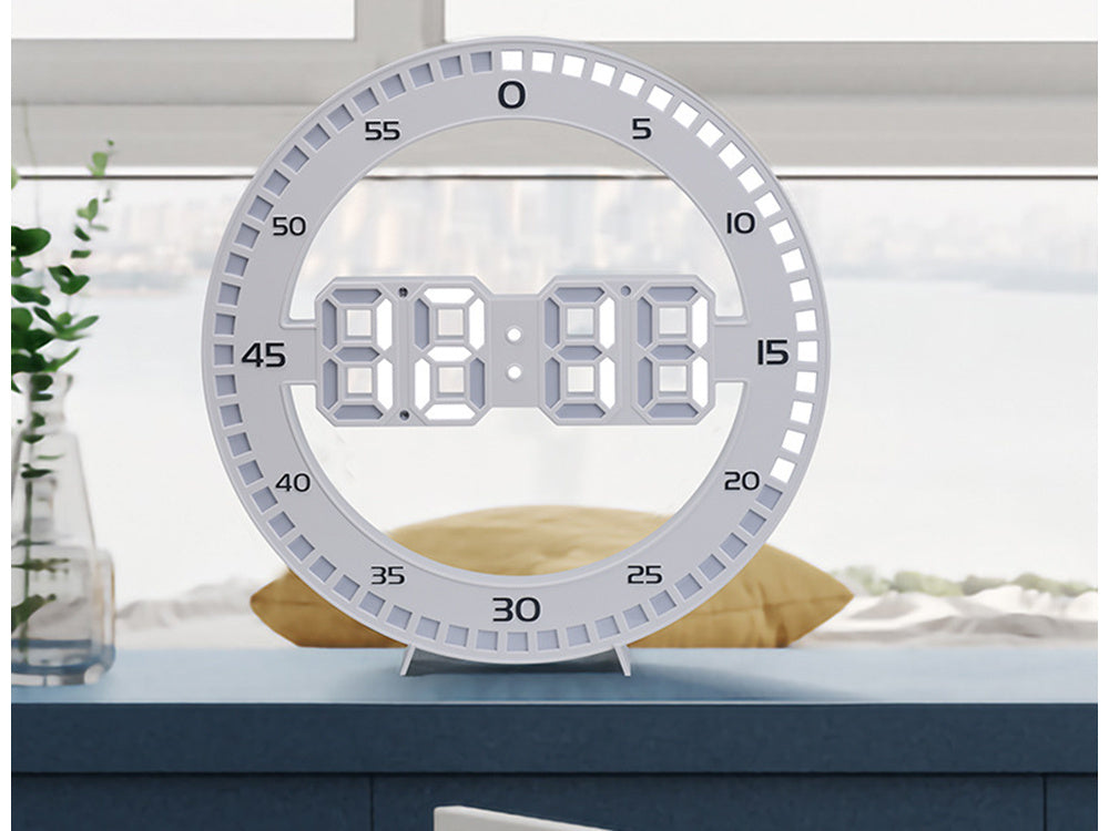 Modinātājpulkstenis ar vadītu elektronisku termometru un modinātāja fona apgaismojuma termometru