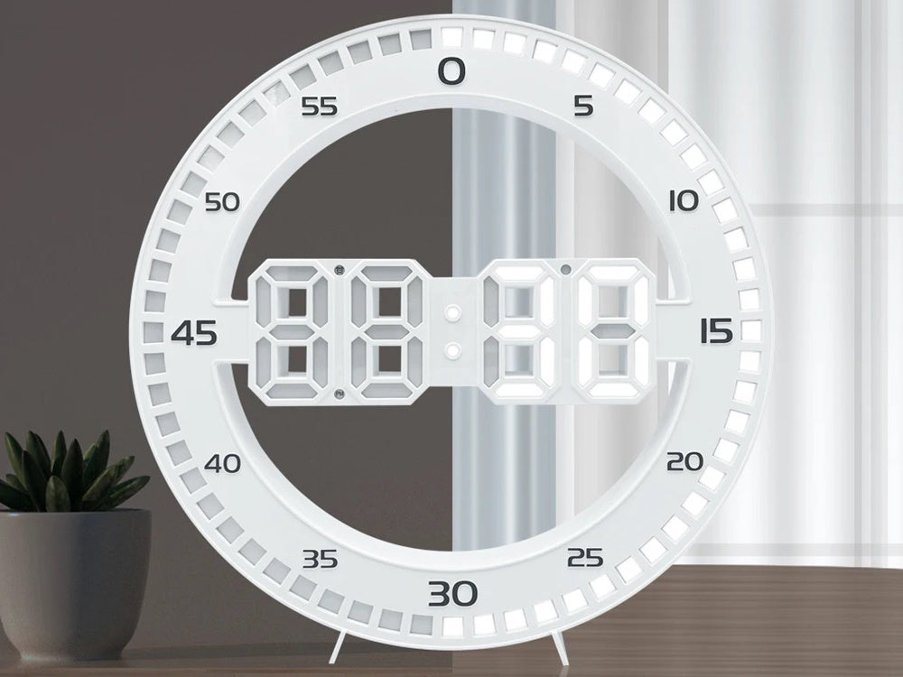 Modinātājpulkstenis ar vadītu elektronisku termometru un modinātāja fona apgaismojuma termometru