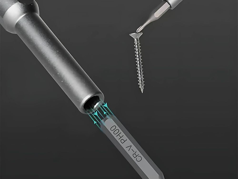 Precīzs skrūvgrieža uzgaļu komplekts ar magnētiskajiem uzgaļiem, 24 uzgaļi + koferis