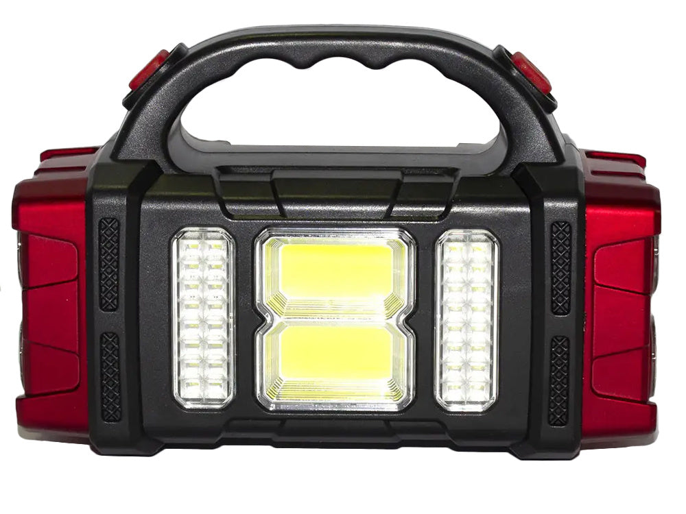 Pārnēsājams, uzlādējams saules lukturītis ar LED vālīšu prožektoru