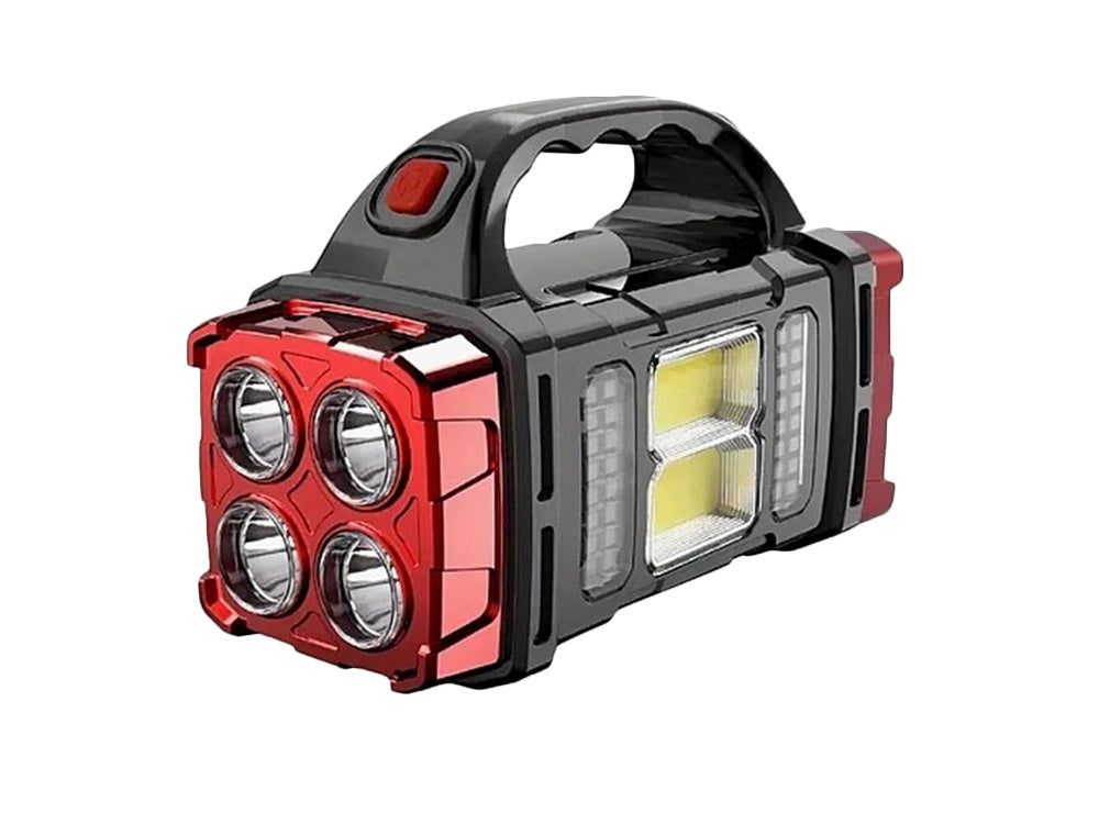 Pārnēsājams, uzlādējams saules lukturītis ar LED vālīšu prožektoru