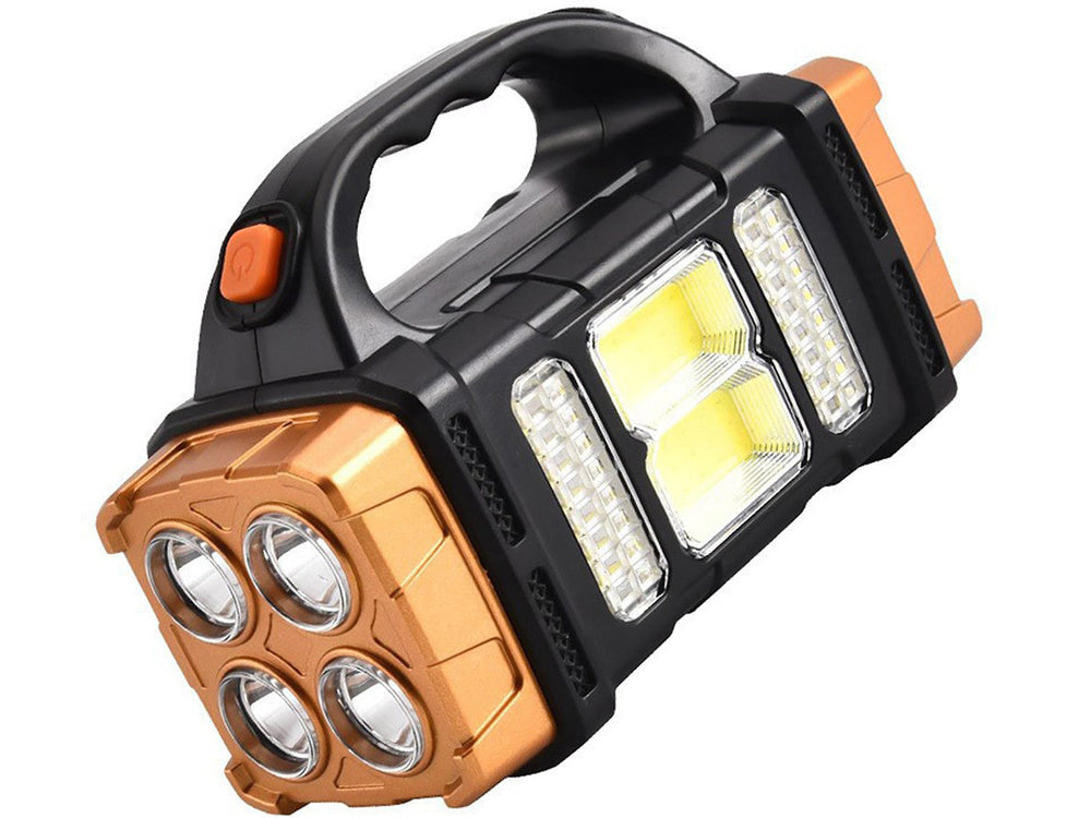 Pārnēsājams, uzlādējams saules lukturītis ar LED vālīšu prožektoru