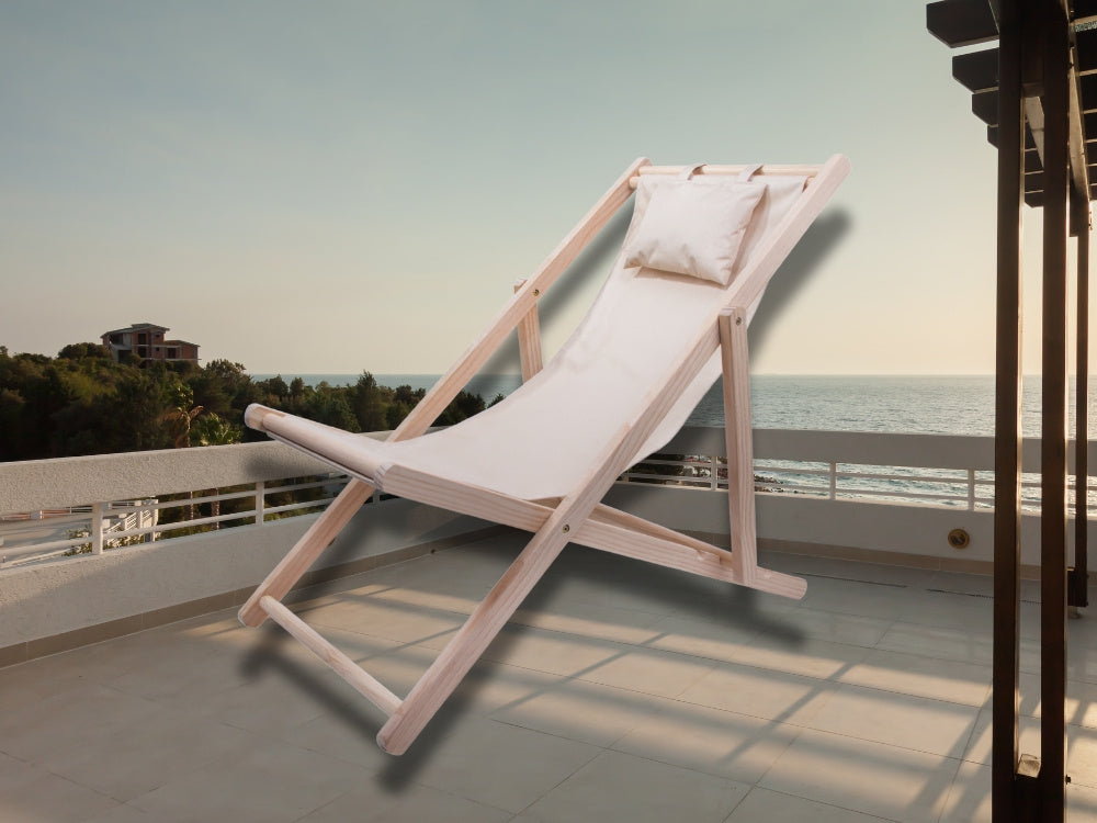 Koka atpūtas krēsls pludmales krēsliem saliekams dārza spilvens pludmales krēsls