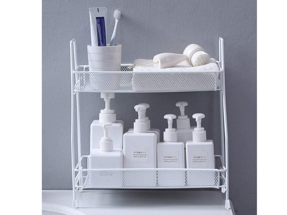 Virtuves plaukts, virtuves organizators, stāvošs divlīmeņu bēniņu garšvielu plaukts