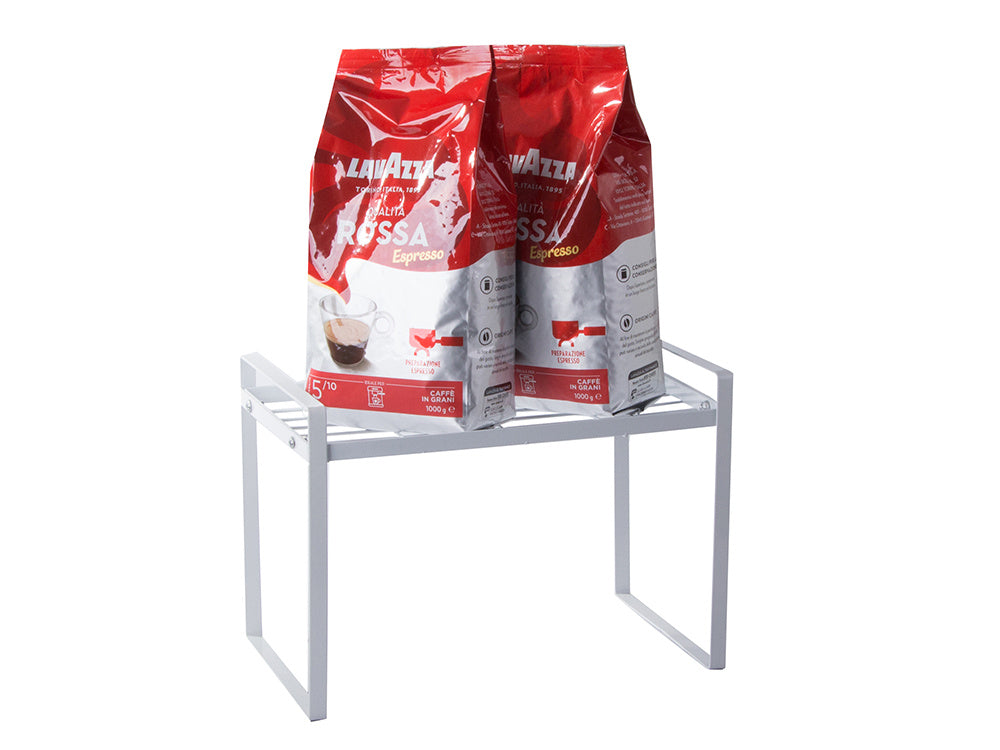 Vienlīmeņa metāla plaukts virtuves darba virsmai, virtuves organizatora bēniņu statīvs