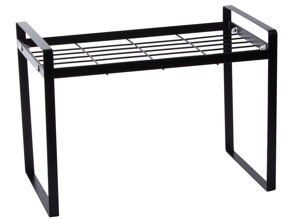 Vienlīmeņa metāla plaukts virtuves darba virsmai, virtuves organizatora bēniņu statīvs