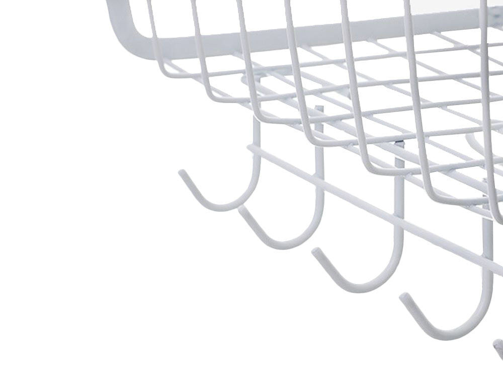 Metāla grozs zem skapīša virsmas ar 5 āķiem papīra turētājam