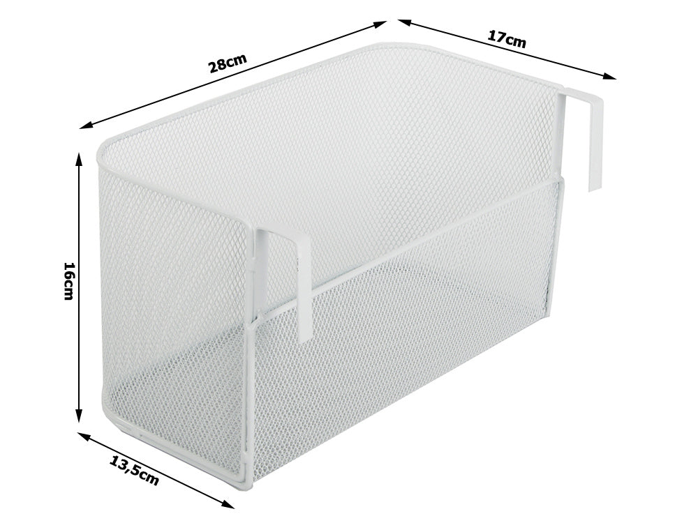 Metāla grozs, uz sliedes piestiprināms organizators, piekarināms grozs, virtuves plaukts