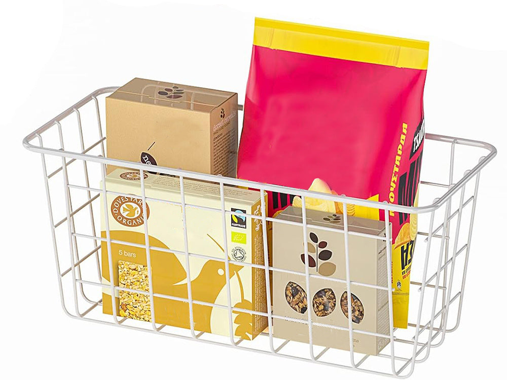 Metāla groza organizators, piekarināms plaukts, balts, stiprs