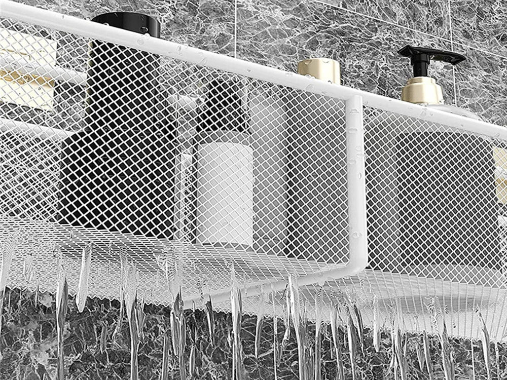 Piekarināms grozs, metāla organizators, piekarināms plaukts virtuvei, balts