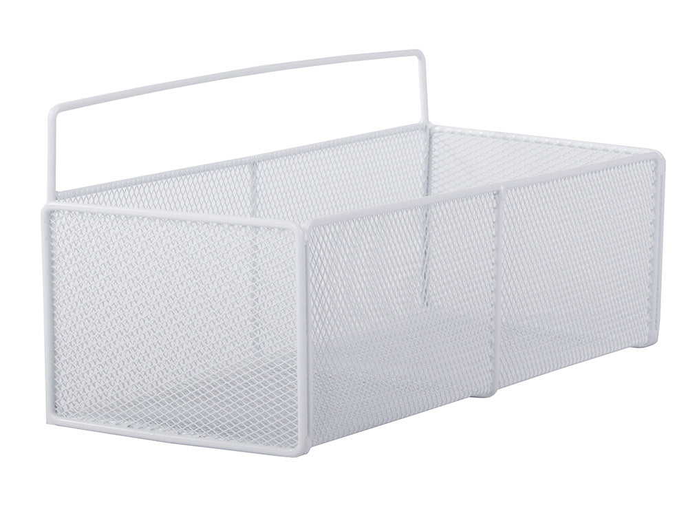 Piekarināms grozs, metāla organizators, piekarināms plaukts virtuvei, balts