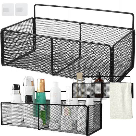 Piekarināms grozs, metāla organizators, piekarināms plaukts virtuvei, melns