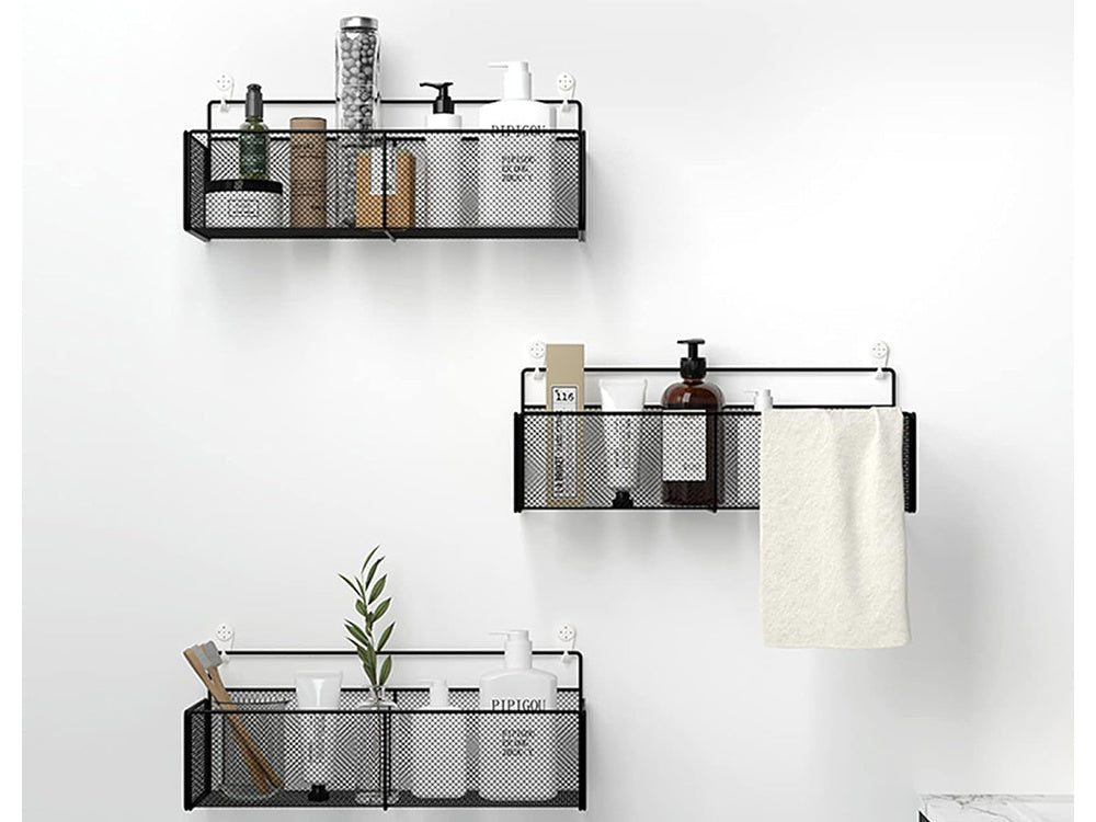 Piekarināms grozs, metāla organizators, piekarināms plaukts virtuvei, melns