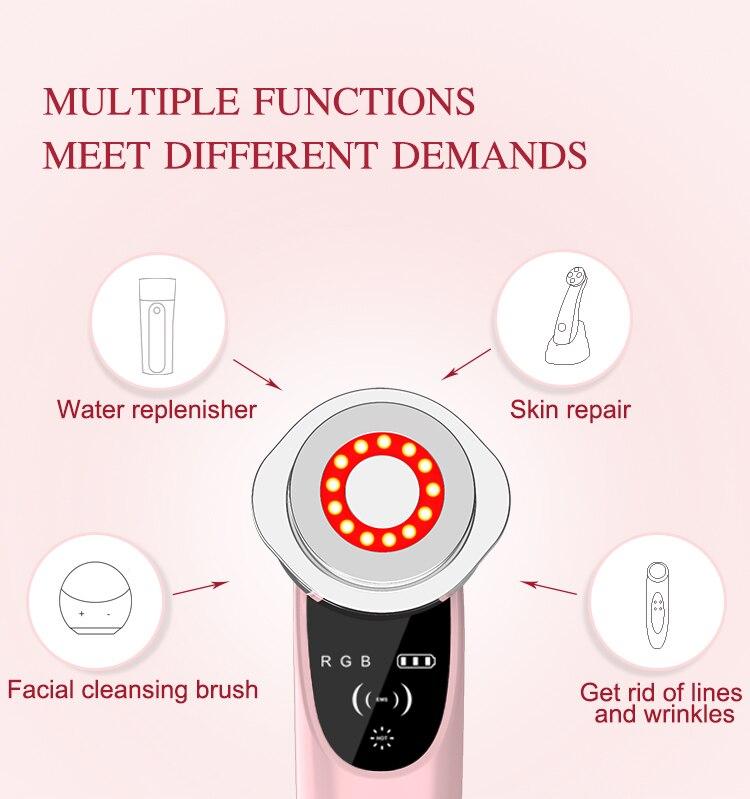 EMS Sejas masieris un tīrītājs ar LED fotoniem