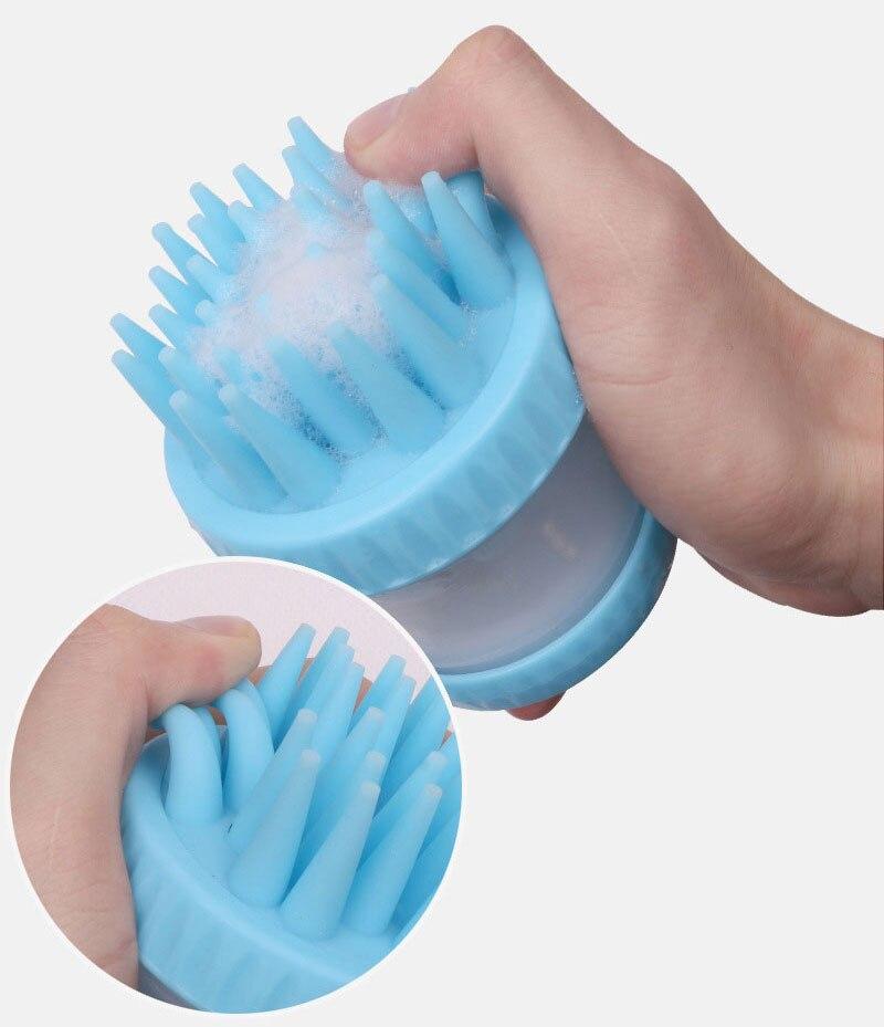 Silikona birste ar šampūna dispenseri mājdzīvniekiem