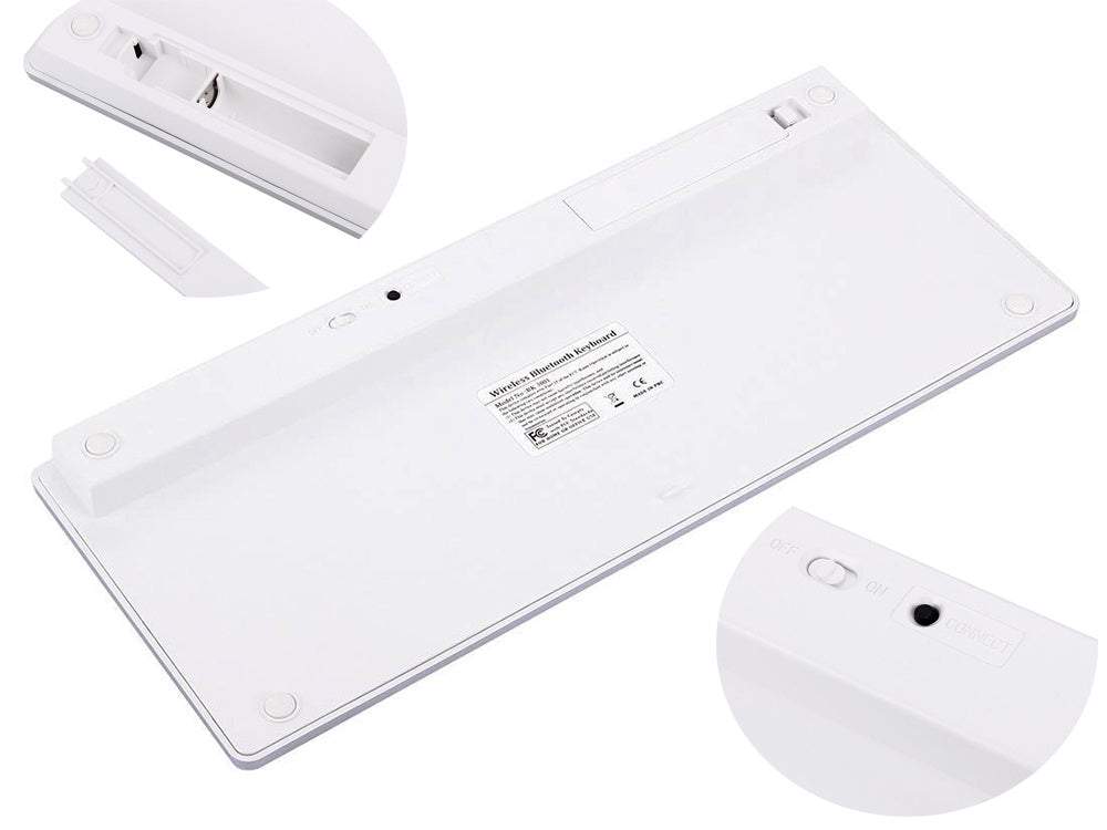 Bezvadu klaviatūra – plāna bluetooth tastatūra PC, MAC, iPad