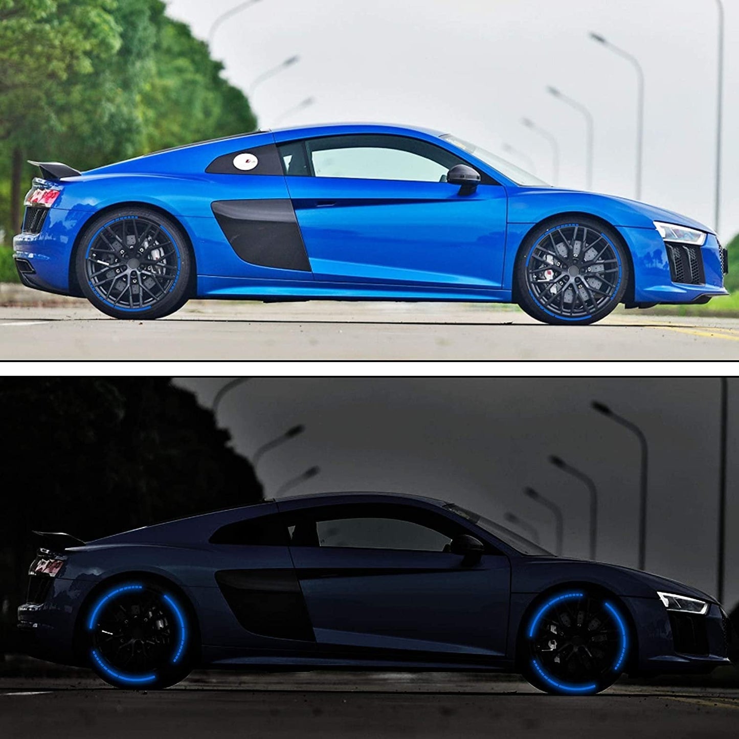 Atstarojošās riteņu uzlīmes automašīnām vai motocikliem